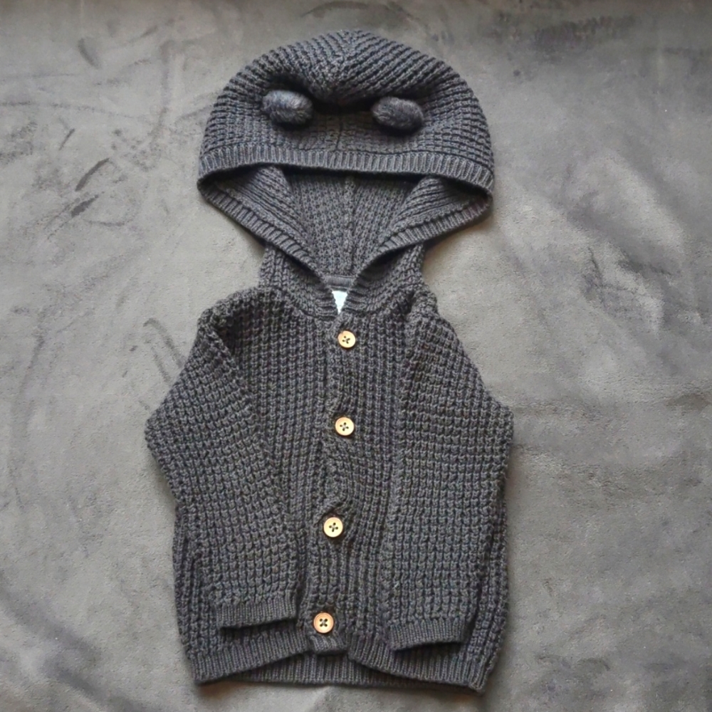 Carter's button up hooded knit sweater